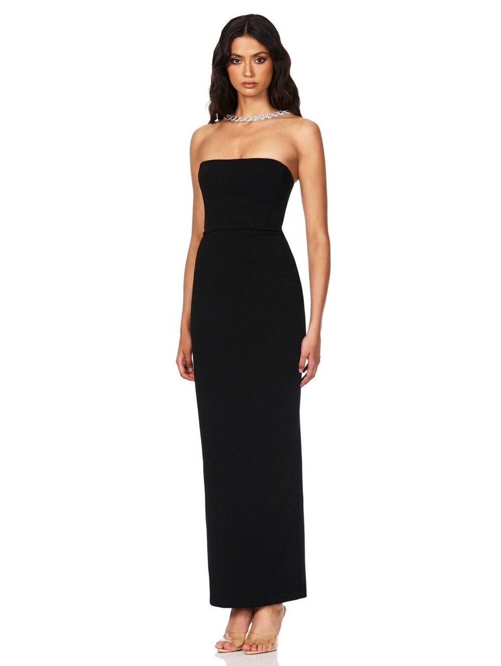 NOOKIE MADISON GOWN BLACK MAXI SMALL